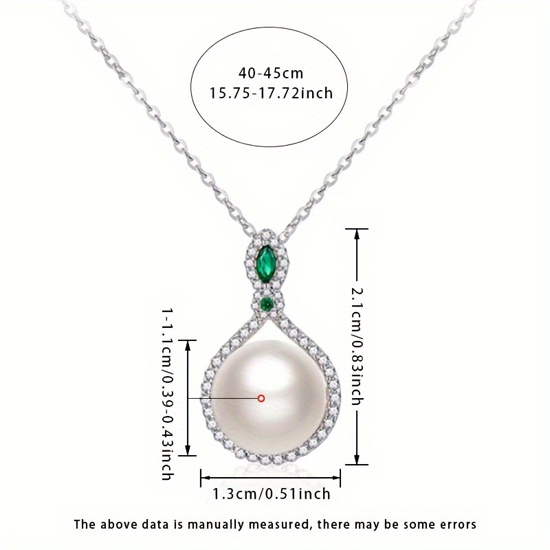 Natural Freshwater Pearl Pendant Necklace S925 Silver